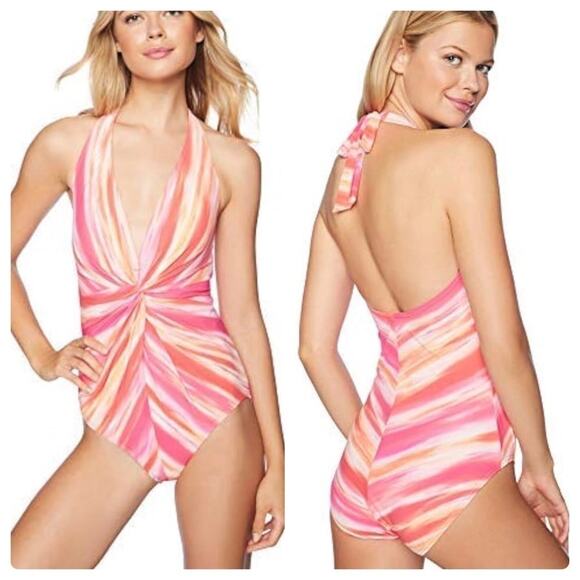 Contours by Coco Reef Women's Halter One Piece Swimsuit with Shapewear - Picture 1 of 10